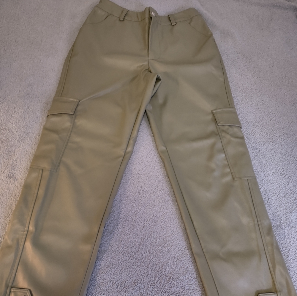 Nice green leather look pant